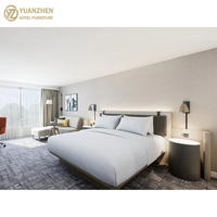 Meubles d'hôtel sur mesure, lit double, style européen de luxe, bois de chêne et MDF, écologiques, qualité commerciale pour chambre d'hôtel, appartement
