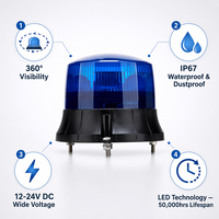 Luz de Advertencia Intermitente LED SENKEN, Instalación Magnética, Lámpara de Emergencia Impermeable, Luces Estroboscópicas de Señalización para Automóvil