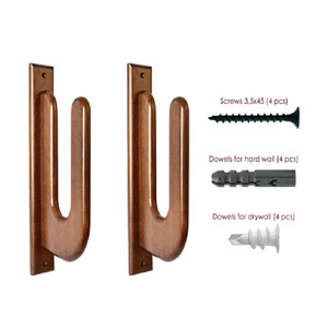 Support mural pour planche de surf en bois, crochets, présentoir, finition naturelle, <span class=keywords><strong>snowboard</strong></span>, <span class=keywords><strong>wakeboard</strong></span> - Product Image 2