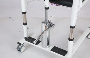 Chaise de transfert pour personnes handicapées, <span class=keywords><strong>fauteuil</strong></span> roulant de transfert pour personnes âgées et alitées, élévateur hydraulique en acier au carbone léger - Product Image 5