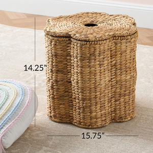 ตะกร้าเก็บของอเนกประสงค์แบบพับได้อเนกประสงค์สำหรับซักผ้าทำจากผ้าไฮยาซินธ์ - Product Image 6