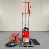 Mini-foreuse portative à essence pour l'échantillonnage de sols avec boîte de vitesses et moteur, profondeur de forage max. 30 m, diamètre 45-110 mm