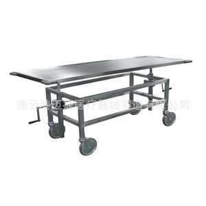 Carrito de Autopsia de Acero Inoxidable con Altura Ajustable, Mobiliario Hospitalario con 4 Ruedas, Diseño Industrial - Product Image 1