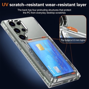 Pour fente pour carte TPU + coque de téléphone PC pour S24 +/S24/S23 +/S23/S22 Ultra 5G Protection robuste antichoc - Product Image 3