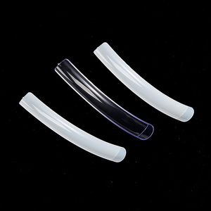 Ongles artificiels extra longs XXXL carrés transparents, couvrance totale, droits, sans courbe en C, 12 tailles - Product Image 2