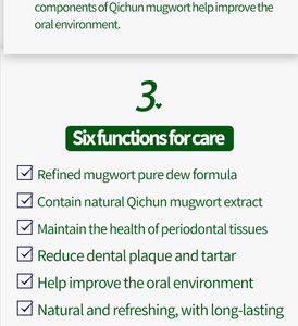 Kit de pasta de dientes de <span class=keywords><strong>triple</strong></span> acción a base de hierbas para el cuidado de la salud, neutraliza los compuestos de azufre volátiles, calma las aftas - Product Image 4