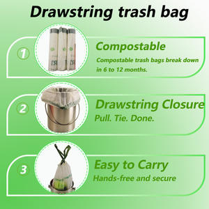 <strong>Scented</strong> Household Rubbish Drawstring Garbage Bag Biodegradable Trashbags 13 30 Gallon Tall Kitchen Drawstring Trash Bags - Product Image 5
