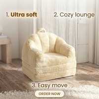 Canapé-lit pliable en tissu DISHI, style luxe léger, pour petits appartements - Fonction couchage, idéal pour le bureau, design adapté au balcon