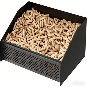 Conteneur à granulés en métal noir élégant et simple, facile à nettoyer, <span class=keywords><strong>pour</strong></span> l'intérieur et l'extérieur, boîte <span class=keywords><strong>de</strong></span> <span class=keywords><strong>rangement</strong></span> <span class=keywords><strong>pour</strong></span> granulés en acier au carbone - Product Image 2