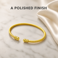 Bracelet jonc ouvert en acier inoxydable plaqué or 18 carats, entièrement enroulé, double tête, minimaliste, tendance, unisexe, cadeau, marque tierce