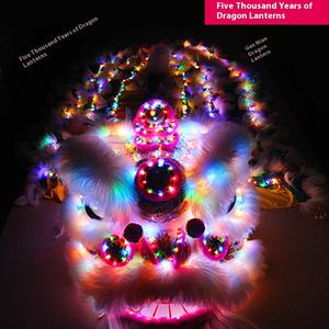 ชุดการแสดงเชิดสิงโตแบบดั้งเดิม LD09 ทำจากขนสัตว์ สำหรับผู้ใหญ่ ใช้ในงานฉลองตรุษจีน อุปกรณ์ศิลปะการต่อสู้ - Product Image 5