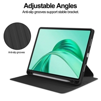 Étui pour tablette rotatif en cuir PU avec couverture rabattable et dos transparent en acrylique pour Honor Pad X8B X8A