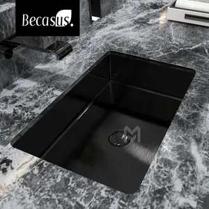 Luxury washing stainless steel basin 304 washbasin drop in hotel bathroom sink