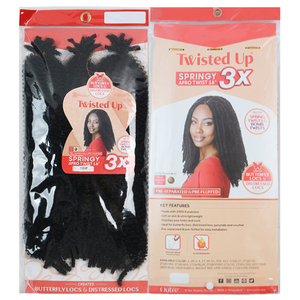 3X Cheveux Synthétiques Frisés Kinky Afro Pré-Volumisés Doux de 16 Pouces, Vrac pour Tresse Crochet Twist, Trame Unique 180g pour <span class=keywords><strong>Cuban</strong></span> Twist - Product Image 1
