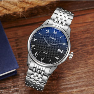SINOBI <span class=keywords><strong>Orologi</strong></span> <span class=keywords><strong>Automatici</strong></span> di Lusso da <span class=keywords><strong>Uomo</strong></span> in Acciaio Inossidabile, Orologio Meccanico Classico da Polso S1246G - Product Image 5