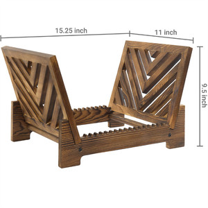 Scaffali per Album da tavolo in legno marrone scuro Vintage - Product Image 5