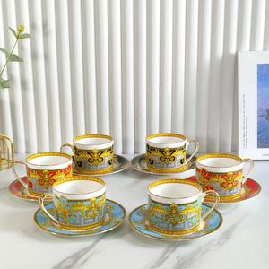 Vente en gros du meilleur ensemble de tasses et soucoupes à café de luxe pour salon familial - Product Image 5