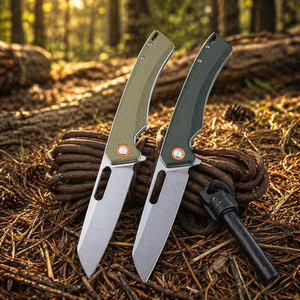 Cuchillo Plegable D2 de Alta Calidad para Camping, Mango de Micarta, Cuchillo de Bolsillo para Exteriores, OEM EDC, Supervivencia, <span class=keywords><strong>Bushcraft</strong></span>, Venta al por Mayor, Cuchillo Personalizado GT957 - Product Image 4