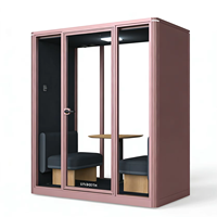 Cabine de réunion acoustique insonorisée Unibooth en aluminium moderne et durable, avec cadre de précision et installation rapide, idéale pour le bureau