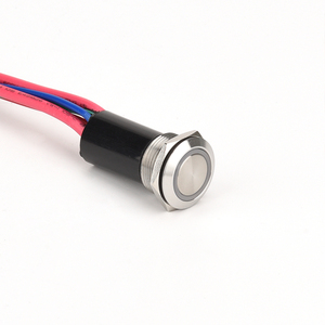 12V ánh sáng spdt kim loại chuyển 1no1nc điện tử max 220V 19mm không thấm nước IP67 mức độ thép không gỉ <span class=keywords><strong>pushbutton</strong></span> <span class=keywords><strong>LED</strong></span> chuyển đổi - Product Image 2
