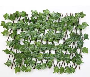 Décorations murales de plantes rurales simulées, clôtures, fleurs artificielles, feuilles vertes, clôtures rétractables, revêtements de balcon - Product Image 3