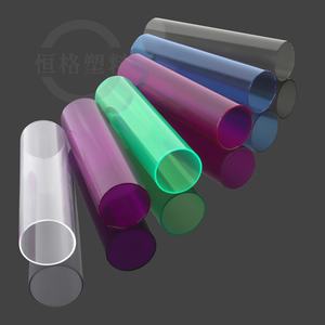 Vente en gros de tubes en acrylique transparents colorés 100% PMMA, anti-UV, certifiés ROHS, tailles personnalisées, pour la décoration - Product Image 6