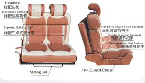 Asiento de coche modificado multifuncional personalizado, asiento de 3 pliegues, asiento de cama plegable para autocaravana RV MPV <span class=keywords><strong>Camper</strong></span> Van - Product Image 4