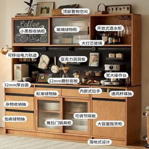 Solid Wood <b>Sideboard</b> Cherry Wood Multi Functional <b>Kitchen</b> Cabinet For Dining Room 900mm Above - Product Image 4