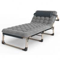 Lit simple moderne en métal multifonctionnel portable pour adultes, matelas souple pliable pour appartement, ferme, hôtel, école