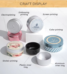 Màn hình in ấn logo tóc Sáp bom mát Jar râu Balm container kim loại nhôm thiếc Bạc Matte đen bao bì lọ kim loại lon - Product Image 6