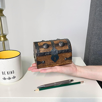 Coffre au trésor multifonctionnel moderne pour enfants en bois, boîte à bijoux rectangulaire-carrée en aluminium, métal, plastique PET, matériau en pin