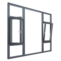 Ventanas de Aluminio con Doble Acristalamiento Aislante y Aislamiento Acústico NFRC, Diseño de Ventana Abatible de Aluminio con Eficiencia Energética y Resistencia a Impactos