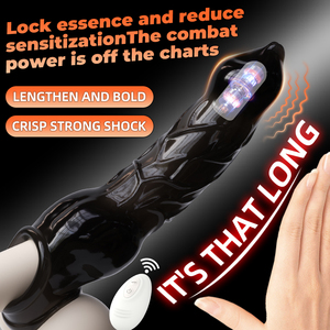 Anneau vibrant pour pénis, extension de pénis, manchon pour retarder l'éjaculation, pour adultes - Product Image 4