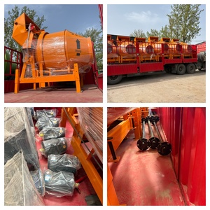 Mezcladora de Concreto Móvil Montada en Remolque JZC350 con Bomba 110v 220v 240v 380v, Maquinaria Portátil para Mezclar Concreto en Venta - Product Image 4