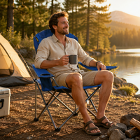 Chaise pliante de camping, de plage, de pêche, de jardin, de randonnée, de pique-nique, portable, ultralégère, en polyester 600D, personnalisée