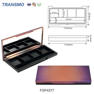 Boîtier de fard à joues en plastique, forme carrée, vide, pour palette de fards à paupières - Product Image 2