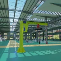 Grue à flèche pivotante de 1 à 5 tonnes, rotation à 360 degrés, palan électrique, télécommande, certifiée CE, hauteur de levage de 20 m pour garage