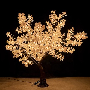 <span class=keywords><strong>Arbre</strong></span> LED décoratif d'extérieur Ginkgo <span class=keywords><strong>artificiel</strong></span> <span class=keywords><strong>2m</strong></span> RGB à changement de couleur IP65, éclairage de jardin, vente chaude - Product Image 3