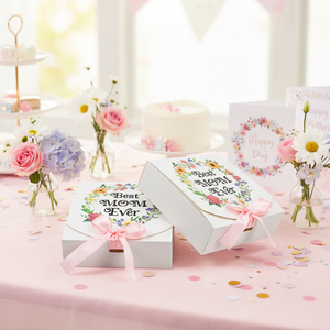 Cajas de Regalo para <span class=keywords><strong>el</strong></span> Día de <span class=keywords><strong>la</strong></span> Madre con Cinta, Cajas para Galletas <span class=keywords><strong>y</strong></span> Dulces para <span class=keywords><strong>el</strong></span> Día de <span class=keywords><strong>la</strong></span> Madre, Artículos para Fiestas de Cumpleaños de Mamá - Product Image 4