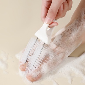 Toe <b>Gap</b> Cleaning Brush with Handle - Soft Bristle Foot Scrubber for Shower & Foot Care, Deep Clean Between Toes - Product Image 1