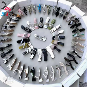 Sandalias de tacón alto para mujer, novedad de verano, zapatos de fiesta, moda, punta abierta, tacones altos, diseño mixto, venta al por mayor, parte superior de PU - Product Image 1