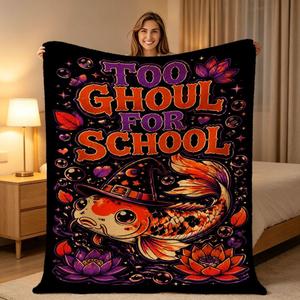 Manta de Franela con Diseño de Murciélago de Dibujos Animados, Ligera y Resistente a la Decoloración, Ideal para el Invierno, con Estampado Personalizado - Product Image 5