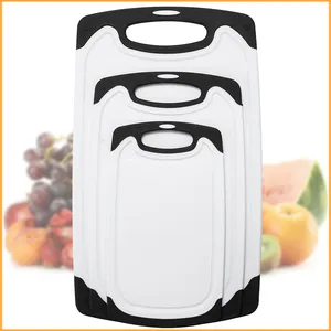 Non-slip echo friendly plastic chopping board Set for Cutting Meat Fruit Vegetable and Cheese plastic cutting board mat