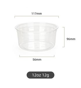 Vasos Desechables de Plástico PET para Helado y Postres, de 117 mm, 8 oz, 12 oz, 14 oz, 16 oz, 24 oz, 32 oz, con Tapa sin Orificio, Precio al por Mayor - Product Image 2