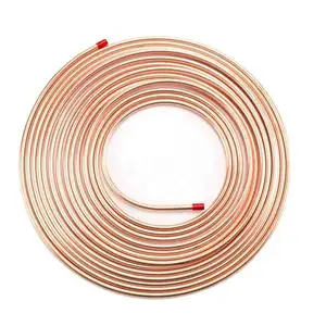 Tubo de cobre vermelho 15m de comprimento c1220, tubo de cobre ar condicionado 3/8 1/4 in bobina