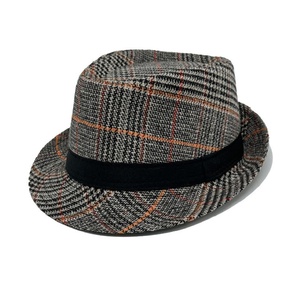 Chapeau Fedora Élégant pour Homme, Chapeau en Feutre de Laine Uni Vintage à Bord Court pour les Danses et les Fêtes - Product Image 6