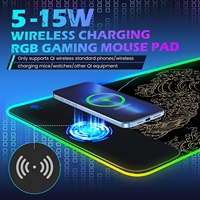 RGB Cyberpunk Style tapis de souris de charge sans fil Gamer tapis de souris accessoires d'ordinateur tapis de bureau tapis de souris de jeu pour bureau maison