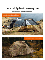 Tente de camping professionnelle camouflage 1-2 personnes, imperméable, style extérieur, abri solaire, équipement de chasse portable