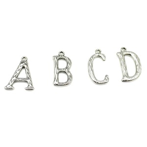 Pendentif alphabet en acier inoxydable, 26 lettres de A à Z, pour la fabrication de bijoux, collier, bracelet, breloques pour boucles d'oreilles, DIY - Product Image 2
