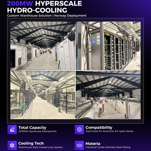 Conteneur mobile de ferme Zcash refroidi par air de 40 pieds, capacité de 180 <span class=keywords><strong>ASICs</strong></span> Z15 Pro Equihash, 151,2 MSol, 500,4 kW, profit net quotidien de 4629 USD - Product Image 4